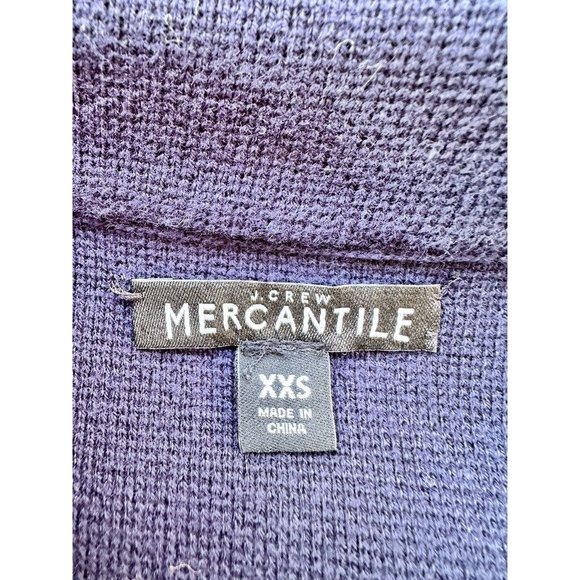 J Crew Mercantile Jacket XXS navy Blue Knit Blazer Shaket Style G9309 - Picture 6 of 10